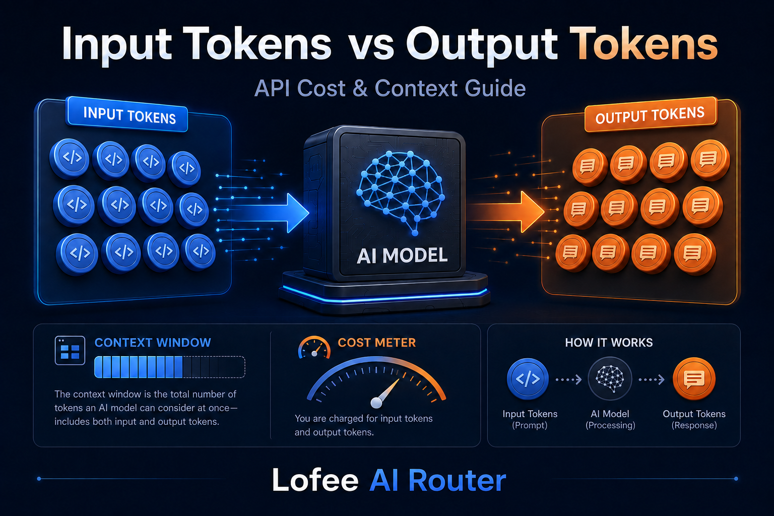 input tokens vs output tokens production guide for AI developers — Lofee AI Router