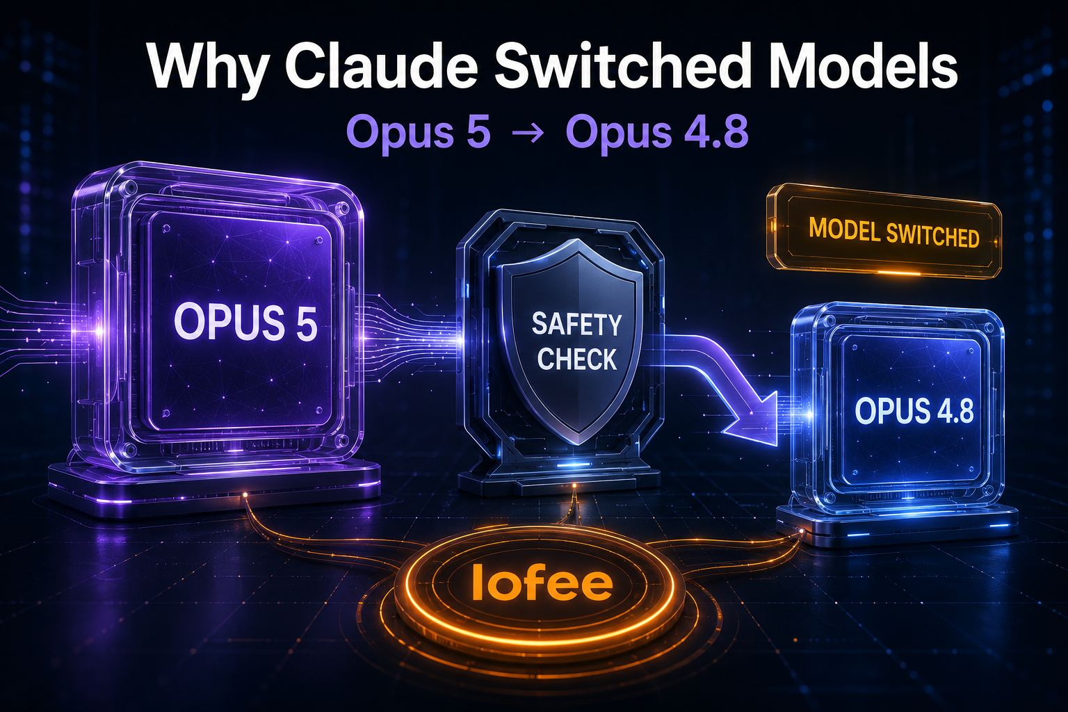 Why Claude Opus 5 switched models to Opus 4.8 after a safety check, with Lofee Router observability